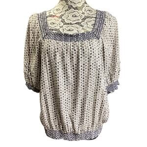 Fat face Saanvi Natural Star Geo Blouse sz 12